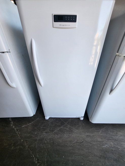 Frigidaire 13.7 cu. ft. Upright Freezer with 1 SpaceWise Adjustable Glass Shelf, Space Wise Organizational System, Quick Freeze, Automatic Alerts and Ready-Select Upfront Display Controls: White SKU 23058