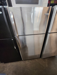 Frigidaire 18.2 cu. ft. Top Freezer Refrigerator with 2 Adjustable Glass Shelves, 2 Humidity Controlled Crispers, Clear Dairy Door and Ready-Select Controls STAINLESS WHITE CABINET LOCATED IN OUR PORTLAND OREGON APPLIANCE STORE SKU 23069