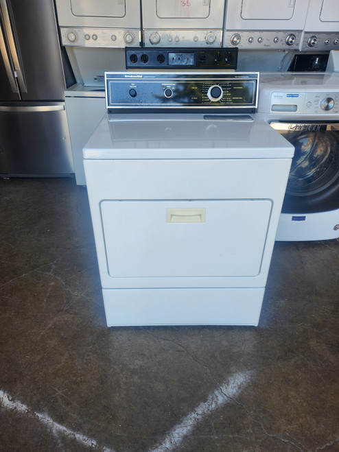 KITCHENAID ELECTRIC DRYER HEAVY DUTY EXTRA CAPACITY 3 TEMPERATURE SETTINGS TOP FILTER LARGE PULL DOWN DOOR WHITE LOCATED IN OUR PORTLAND OREGON APPLIANCE STORE SKU 23074