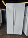 KENMORE 25 CUBIC FOOT SIDE BY SIDE REFRIGERATOR GLASS SHELVES 1 DELI AND 2 CRISPER DRAWERS 4 WIRE SHELVES PLUS PULL OUT BIN WHITE LOCATED IN OUR PORTLAND OREGON APPLIANCE STORE SKU 23076