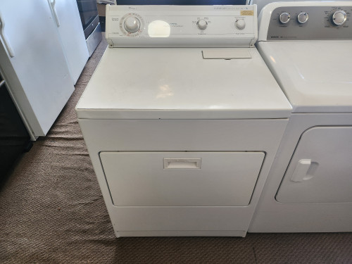 WHIRLPOOL HEAVY DUTY SUPER CAPACITY ELECTRIC DRYER 8 CYCLE 5 TEMPERATURE TOP FILTER LARGE PULL DOWN DOOR WHITE LOCATED IN OUR PORTLAND OREGON APPLIANCE STORE SKU 23109
