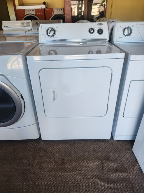 Whirlpool 29 Inch Electric Dryer with 6.5 cu. ft. Capacity, 8 Automatic Dry Cycles, 4 Temperature Options, Wrinkle Shield Option, Timed Dry and Wide-Opening Side-Swing Door WHITE LOCATED IN OUR PORTLAND OREGON APPLIANCE STORE SKU 23130