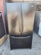 KENMORE 25 CUBIC FOOT FRENCH DOOR REFRIGEATOR WITH ICE MAKER GLASS SHELVES 1 LARGE DELI DRAWER 2 CRISPER DRAWERS PULL OPEN FREEZER DOOR BLACK LOCATED IN OUR PORTLAND OREGON APPLIANCE STORE SKU 23133