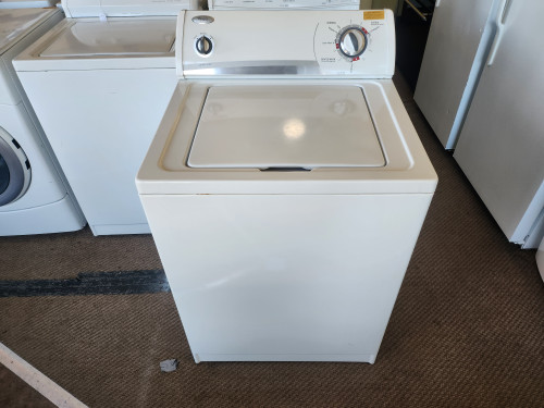 Whirlpool 27 Inch Top-Load Washer with 3.2 cu. ft. Capacity, 5 Cycles, 3 Temperature Options, 1 Motor Speed and Double Duty Surgilator Agitator WHITE LOCATED IN OUR PORTLAND OREGON APPLIANCE STORE SKU 23137