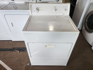 KENMORE HEAVY DUTY SUPER CAPACITY PLUS ELECTRIC DRYER 3 CYCLE TIMED DRY AUTO DRY PLUS AIR DRY NO HEAT OPTION 3 TEMPERATURE TOP FILTER PULL DOWN HAMPER DOOR WHITE LOCATED IN OUR PORTLAND OREGON APPLANCE STORE SKU 23148