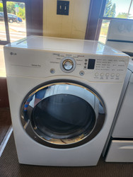 LG 27 Inch Electric Dryer with 7.3 cu. ft. Capacity, 7 Drying Programs, Wrinkle Care Cycle, Sensor Dry System, LED Display and Electronic Controls WHITE LOCATED IN OUR PORTLAND OREGON APPLIANCE STORE SKU 23164