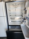 AMANA 19 CUBIC FOOT REFRIGERATOR BOTTOM FREEZER GLASS SHELVES LARGE DELI DRAWER 2 CRISPER PULL OPEN FREEZER DOOR BLACK LOCATED IN OUR PORTLAND OREGON APPLIANCE STORE SKU 23168