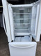 KENMORE 20 CUBIC FOOT 30-INCH-WIDE FRENCH DOOR RERRIGERATOR WITH INTERNAL WATER DISPENSER AND ICE MAKER GLASS SHELVES 2 CRISPER DRAWERS 1 DELI DRAWER WHITE LOCATED IN OUR PORTLAND OREGON APPLIANCE STORE SKU 21377