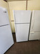WHIRLPOOL 16 CUBIC FOOT REFRIGERATOR TOP FREEZER ADJUSTABLE WIRE SHELVES GLASS CRISPER COVER WITH LARGE WHITE LOCATED IN OUR PORTLAND OREGON APPLIANCE STORE SKU 23185