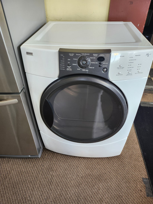 KENMORE ELITE ELECTRIC DRYER 6 AUTO DRY OPTIONS AND 3 TIMED 5 TEMPERATURE PLUS WRINKLE GUARD WHITE LOCATED IN OUR PORTLAND OREGON APPLIANCE STORE SKU 23193