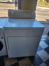 KENMORE 600 SERIES 3 CYCLE ELECTRIC DRYER TIMED DRY AUTO DRY PLUS AIR DRY 3 TEMPERATURE DELICATE LOW HEAT OPTION TOP FILTER PULL DOW HAMPER DOOR SOME COSMETIC ISSUE ON TOP SEE PIC WHITE LOCATED IN OUR PORTLAND OREGON APPLIANCE STORE SKU 23198
