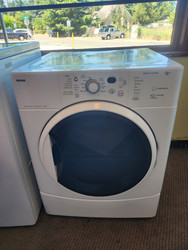 KENMORE HE2 SUPER CAPACITY ELECTRIC DRYER 5 AUTO DRY OPTIONS 3 TIMED 5 TEMP PLUS AIR ONLY WHITE WITH CLEAR DOOR LOCATED IN OUR PORTLAND OREGON APPLIANCE STORE SKU 23201