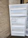 GE GTE15CTHLWW 28 Inch Top-Freezer Refrigerator with 14.6 cu. ft. Capacity, 2 Adjustable Wire Shelves, Gallon Door Storage, Upfront Temperature Controls, ADA Compliant, ENERGY STAR and Optional Ice Maker: White, Left Door Swing