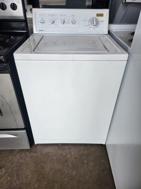 KENMORE HEAVY DUTY SUPER CAPACITY PLUS TOP LOAD WASHER  3 SPEED MOTOR 5 WATER LEVELS EXTRA RINSE SETTING 7 TEMPERATURES 4 MANUAL 3 AUTO WHITE LOCATED IN OUR PORTLAND OREGON APPLIANCE STORE SKU 23220