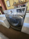 LG Steam Dryer Series DLEX8100V 29 Inch Electric Dryer with 9.0 Cu. Ft. Capacity, Flow Sense™ Duct Clogging Indicator, Lo-Decibel™ Operation, Flow Sense 14 Dryer Programs, Sensor Dry, True Steam™, and Steam Sanitary Graphite Steel