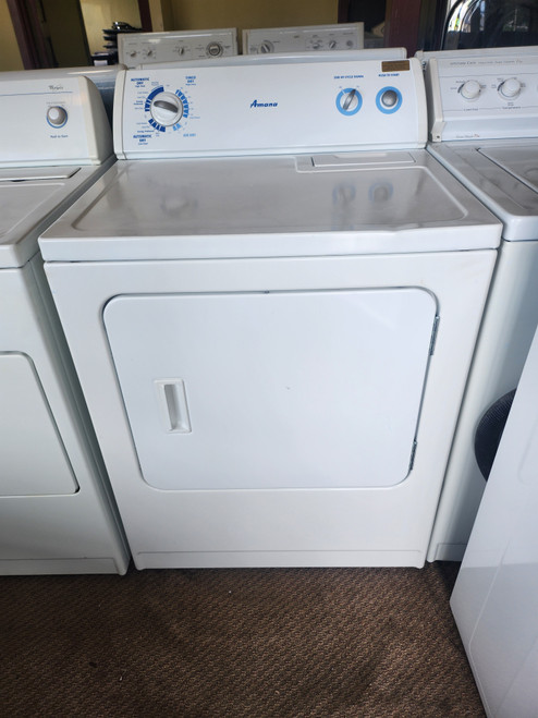 AMANA 4 CYCLE ELECTRIC DRYER 2 AUOTMATIC DRY 1 TIMED PLUS AIR DRY TOP FILTER SWING OPEN DOOR WHITE LOCATED IN OUR PORTLAND OREGON APPLIANCE STORE SKU 23237