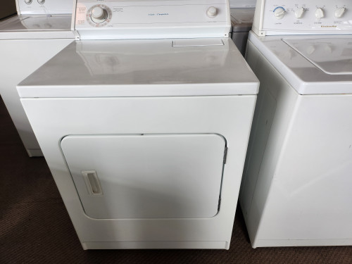 WHIRLPOOL 4 CYCLE 3 TEMPERATUE ELECTRIC DRYER TOP FILTER SWING OPEN DOOR WHITE LOCATED IN OUR PORRTLAND OREGON APPLIANCE STORE 23247