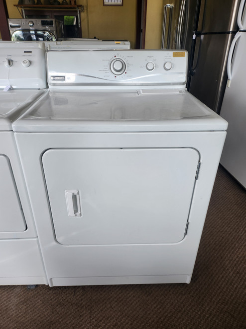 MAYTAG ELECTRIC DRYER 3 CYCLE TIMED DRY WITH COOL DOWN AUTO DRY AIR FLUFF OPTION 4 TEMPERATURE SETTINGS SWING OPEN DOOR WHITE LOCATED IN OUR PORTLAND OREGON APPLIANCE STORE SKU 23257