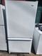 AMANA 25 CUBIC FOOT REFRIGERATOR BOTTOM FREEZER INTERNAL WATER DISPENSER WITH ICE MAKER GLASS SHELVES 2 CRISPER DRAWER 1 LARGE DELI DRAWER SIDE SWING FREEZER DOOR WHITE LOCATED IN OUR PORTLAND OREGON APPLIANCE STORE SKU 23263