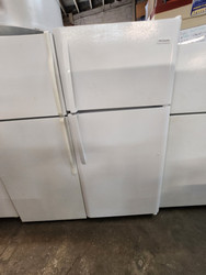 Frigidaire 30 Inch Top-Freezer Refrigerator with 18 Cu. Ft. Capacity, Store-More Crispers, Store-More Gallon Shelf, Clear Dairy Bin, Full-Width Freezer Shelf, Reversible Door, and ADA Compliant: White LOCATED IN OUR PORTLAND OREGON APPLIANCE SKU 23267