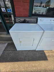 KENMORE ELECTRIC DRYER HEAVY DUTY LARGE CAPACITY 3 CYCLE AUTO DRY TIMED DRY PLUS AIR DRY TOP FILTER SWING OPEN DOOR WHITE LOCATED IN OUR PORTLAND OREGON APPLIANCE STORE SKU 23353