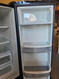 KITCHENAID FRENCH DOOR REFRIGERATOR 22 CUBIC FOOT AND WHIRLPOOL STOVE PACKAGE REFRIGERATOR ICE AND WATER GLASS SHELVES 2 CRISPER DRAWER DELI DRAWER 5 BURNER MANUAL CLEAN OVER BLACK SKU 23359