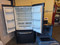 KITCHENAID FRENCH DOOR REFRIGERATOR 22 CUBIC FOOT AND WHIRLPOOL STOVE PACKAGE REFRIGERATOR ICE AND WATER GLASS SHELVES 2 CRISPER DRAWER DELI DRAWER 5 BURNER MANUAL CLEAN OVER BLACK SKU 23359