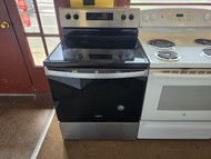 Whirlpool 30 Inch Freestanding Electric Range with 5 Radiant Elements, 5.3 cu. ft. Oven Capacity, Steam Clean, Frozen Bake™ Technology, Flex Heat Upswept Spill Guard™ Cooktop, Control Lock, Warm Zone Element Fingerprint Resistant Stainless SKU 23384