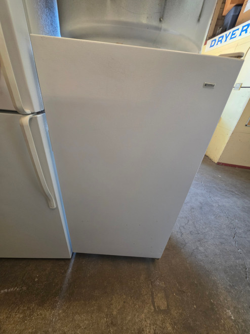 KENMORE 12 CUBIC FOOT UPRIGHT FREEZER MANUAL DEFROST 3 COOLING SHELVES 4 DOOR COMPARTMENTS FOR STORAGE WHITE LOCATED IN OUR PORTLAND OREGON APPLIANCE STORE SKU