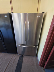 Maytag 24.8 cu. ft. Freestanding French Door Refrigerator with Adjustable Spill-Catcher Shelves, Humidity Controlled Fresh Lock Crispers Stainless Steel LOCATED IN OUR PORTLAND OREGON APPLIANCE STORE SKU 23848