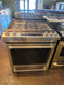 JENN-AIR SLIDE-IN DUAL FUEL DOUBLE OVEN SMALL OVEN ON BOTTOM 5 BURNER HEAVY DUTY BURNER GRATES CONVECTION AQUA LIFT CLEANING OPTION BOTH OVEN HAVE KEEP WARM SETTING STAINLESS LOCATED IN OUR PORTLAND OREGON APPLIANCE STORE SKU 23849