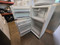 GE 14 CUBIC FOOT POCKET DOOR REFRIGERATOR TOP FREEZER WIRE SHELVES 2 CRISPER DRAWERS WHITE LOCATED IN OUR PORTLAND OREGON APPLIANCE STORE SKU 23854
