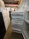 GE 14 CUBIC FOOT POCKET DOOR REFRIGERATOR TOP FREEZER WIRE SHELVES 2 CRISPER DRAWERS WHITE LOCATED IN OUR PORTLAND OREGON APPLIANCE STORE SKU 23854