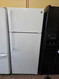 GE  28 Inch Freestanding Top Freezer Refrigerator with 17.5 Cu. Ft. Capacity, 3 Glass Shelves, Gallon Storage, Sliding Deli Drawer, Sabbath Mode, LED Lighting ENERGY STAR®: White LOCATED IN OUR PORTLAND OREGON APPLIANCE STORE SKU 23876