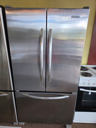 KitchenAid cu. ft. Counter-Depth French-Door Refrigerator with 4 Adjustable Spill Clean Glass Shelves, Fresh Chill Temp. System, Humidity-Controlled Crispers, Internal Water Dispenser, Ice Maker and Electronic Controls Stainless SKU 23884