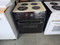 GE 27 INCH DROP IN ELECTRIC RANGE MANUAL CLEAN COIL BURNERS 3 SMALL 1 LARGE COSMETIC ISSUES DOOR SEAL HAS PIECE OUT OF IT CONTROL PANEL HAS SCRATCHES WORKS GOOD SEE PICS ALMOND WITH BLACK GLASS DOOR WITH WINDOW LOCATED IN OUR PORTLAND SKU 23885