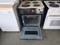 GE 27 INCH DROP IN ELECTRIC RANGE MANUAL CLEAN COIL BURNERS 3 SMALL 1 LARGE COSMETIC ISSUES DOOR SEAL HAS PIECE OUT OF IT CONTROL PANEL HAS SCRATCHES WORKS GOOD SEE PICS ALMOND WITH BLACK GLASS DOOR WITH WINDOW LOCATED IN OUR PORTLAND SKU 23885