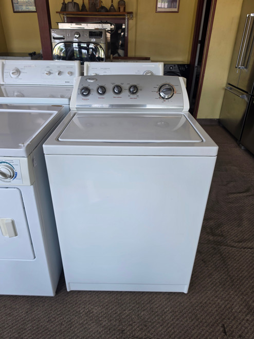 Whirlpool 27 Inch Top-Load Washer with 4.0 cu. ft. Capacity, Multiple Wash Cycles, 6 Temperature Settings, Xtra Roll Action Plus Agitator and Quiet Wash Noise Reduction System WHITE LOCATED IN OUR PORTLAND OREGON APPLIANCE STORE SKU 23894