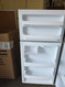 Hotpoint 28 Inch Top-Freezer Refrigerator with 3 Fresh Food Shelves, Dairy Compartment, Reversible Hinges, Gallon Door Storage, ADA Compliant and Never Clean Condenser: White, Right Hinge Door Swing SKU 23899