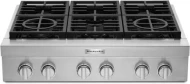 KitchenAid KCGC506JSS 36 Inch Commercial-Style Gas Range top with 6 Burners, Ultra Power™ Dual-Flame Burners, Convertible Grates, Simmer Burner, Melt Burner STOCK PHOTOS NEW IN BOX SKU 23905