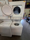 GE SPACE MAKER 24 INCH LAUNDRY CENTER BY WHIRLPOOL WASHER  7 CYCLE  3 TEMPERATURE 3 WATER LEVELS DRYER 4 CYCLE HIGH HEAT AUTO DRY LOW HEAT AUTO DRY HIGH HEAT TIMED DRY PLUS AIR FLUFF LOCATED IN OUR PORTLAND OREGON APPLIANCE STORE SKU 23717