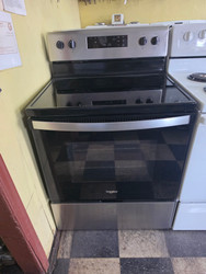 Whirlpool 30 Inch Freestanding Electric Range with 4 Radiant Elements, 5.3 cu. ft. Oven Capacity, Storage Drawer, Upswept Spill Guard™ Cooktop, and Flex Heat™ Dual Radiant Element: Stainless Steel LOCATED IN OUR PORTLAND OREGON APPLIANCE STORE SKU 23013