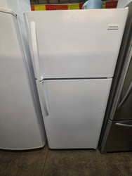 Frigidaire 30 Inch Top-Freezer Refrigerator with 18 Cu. Ft. Capacity, Store-More Crispers, Store-More™ Gallon Shelf, Clear Dairy Bin, Full-Width Freezer Shelf, Reversible Door, and ADA Compliant: White SKU 23820