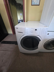 KENMORE ELITE FRONT LOAD WASHER 9 CYCLES 6 TEMPERATURE OPTIONS 5 SPEED PLUS NO SPIN 2ND RINSE WHITE LOCATED IN OUR PORTLAND OREGON APPLIANCE STORE SKU 23850
