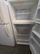 WHIRLPOOL 16 CUBIC FOOT REFRIGERATOR TOP FREEZER ADJUSTABLE WIRE SHELVES LARGE SINGLE CRISPER DRAWER GLASS COVER FULL WIDTH WIRE SHELF IN FREEZER COSMETIC ISSUES ON HANDLES AND FREEZER DOOR SEE PICS SKU 24001