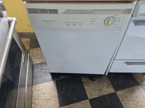 FRIGIDAIRE 24 INCH PORTLABLE DISHWASHER 4 CYCLE WITH RINSE AND HOLD DELAYED START HI-TEMP WASH HI-TEMP RINSE HEATED DRY OPTION WHITE LOCATED IN OUR PORTLAND OREGON APPLIANCE STORE SKU 24003
