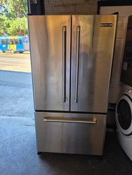 Jenn Air cu. ft. French Door Counter Depth Refrigerator with Internal Water Dispenser: Stainless Steel/Pro-Style Handle COSMETIC ISSUES ON THE DOORS LOCATED IN OUR PORTLAND OREGON APPLIANCE STORE SKU 24007