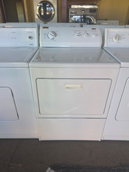KENMORE 27 INCH ELECTRIC DRYER HEAVY DUTY KING SIZE CAPACITY 3 CYCLES AUTO DRY TIMED PLUS AIR FLUFF 4 TEMPERATURE FRONT FILTER PULL DOWN HAMPER DOOR WHITE LOCATED IN OUR PORTLAND OREGON APPLIANCE STORE SKU 24009