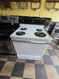 HOTPOINT 30 INCH ELECTRIC RANGE COIL BURNERS 3 SMALL 1 LARGE MANUAL CLEAN OVEN WHITE LOCATED IN OUR PORTLAND OREGON APPLIANCE STORE SKU 24046