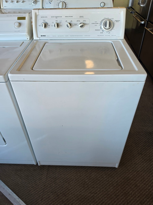 KENMORE HEAVY DUTY SUPER CAPACITY PLUS TOP LOAD WASHER 6 CYCLE PLUS PREWASH AND SOAK 2ND RINSE 5 TEMPERATURE 2 AUTO 3 MANUAL3 SPEED MOTOR WHITE LOCATED IN OUR PORTLAND OREGON APPLIANCE STORE SKU 24051
